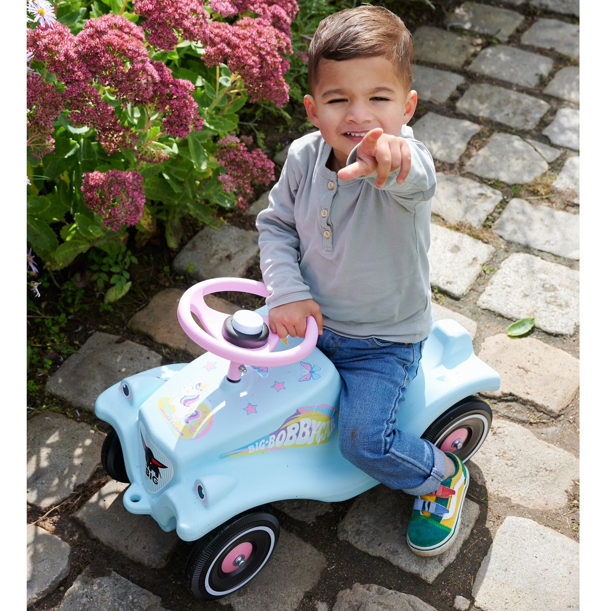 BIG Bobby Car Unicorn – steering wheel with horn