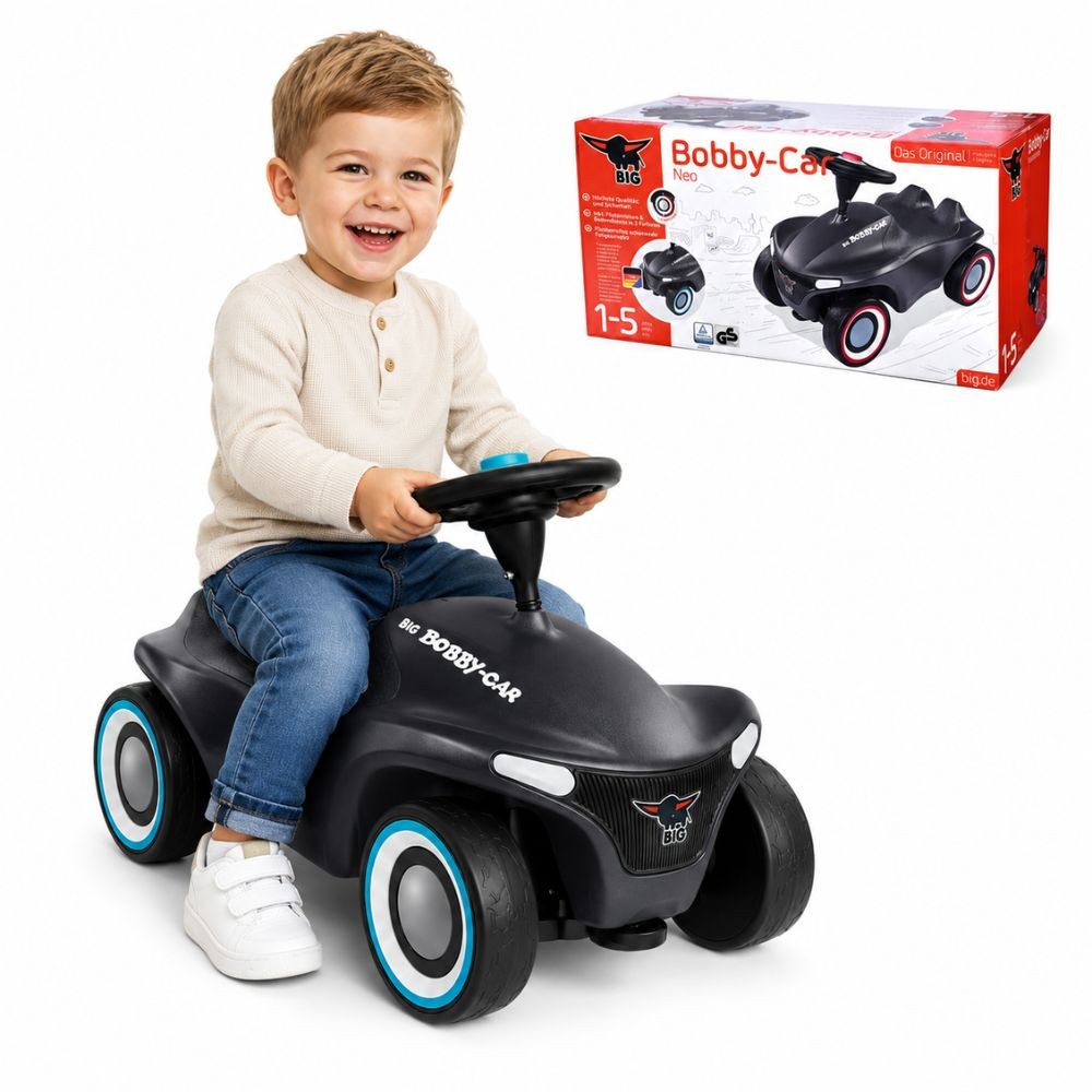 BIG Bobby Car Neo Anthracite Ride-On for Toddlers