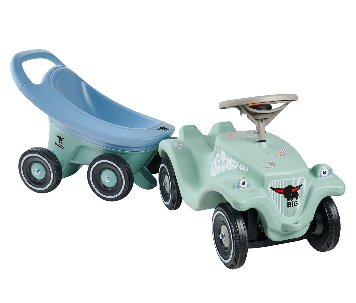 BIG Buggy 3-in-1: staigulis, leļļu rati un piekabe