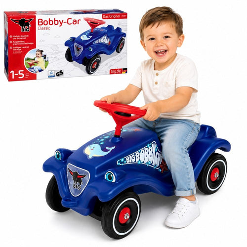 BIG Bobby Car Classic zila braucamā mašīna ar delfīnu