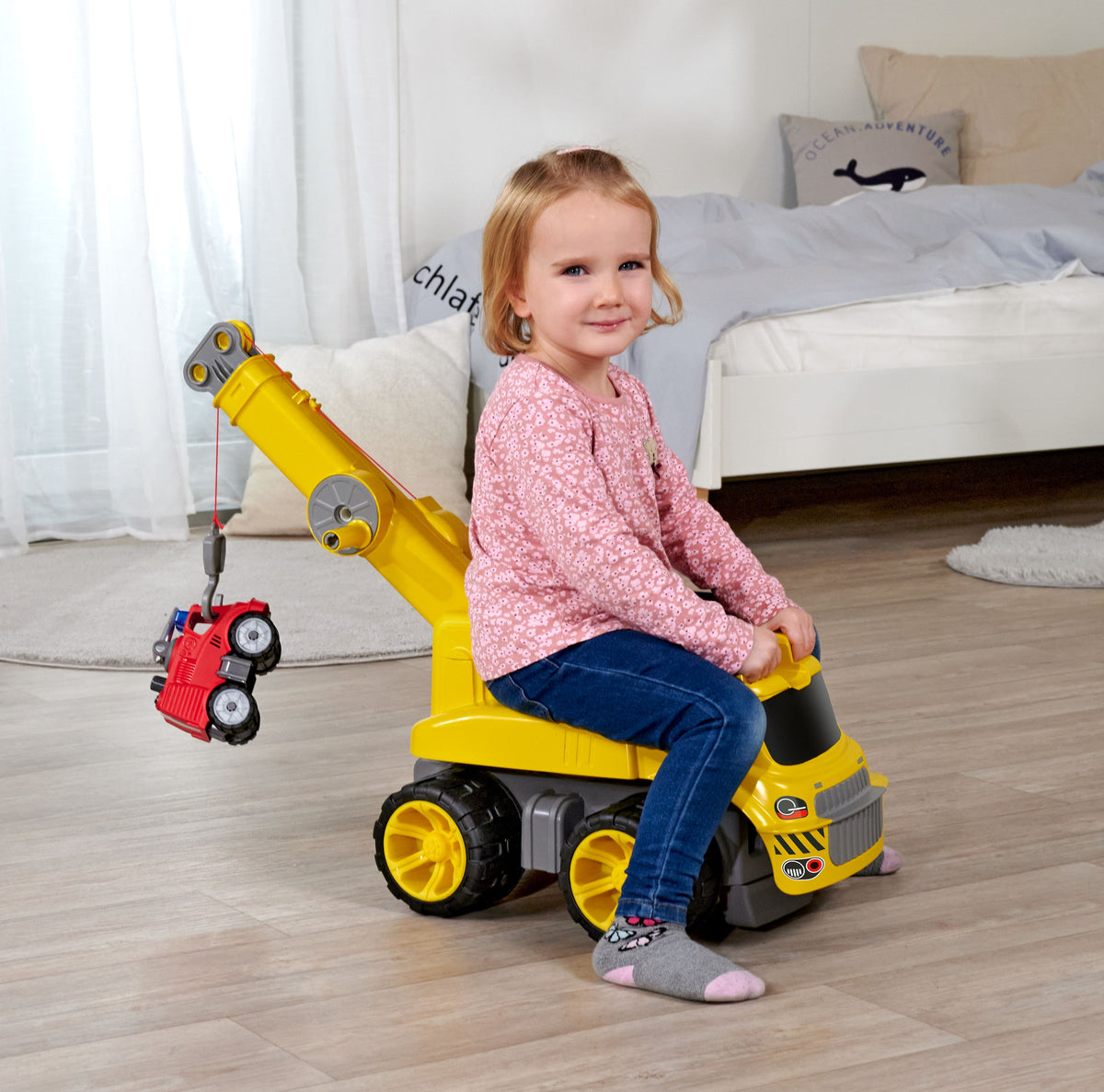 BIG Maxi crane ride-on – large comfortable seat