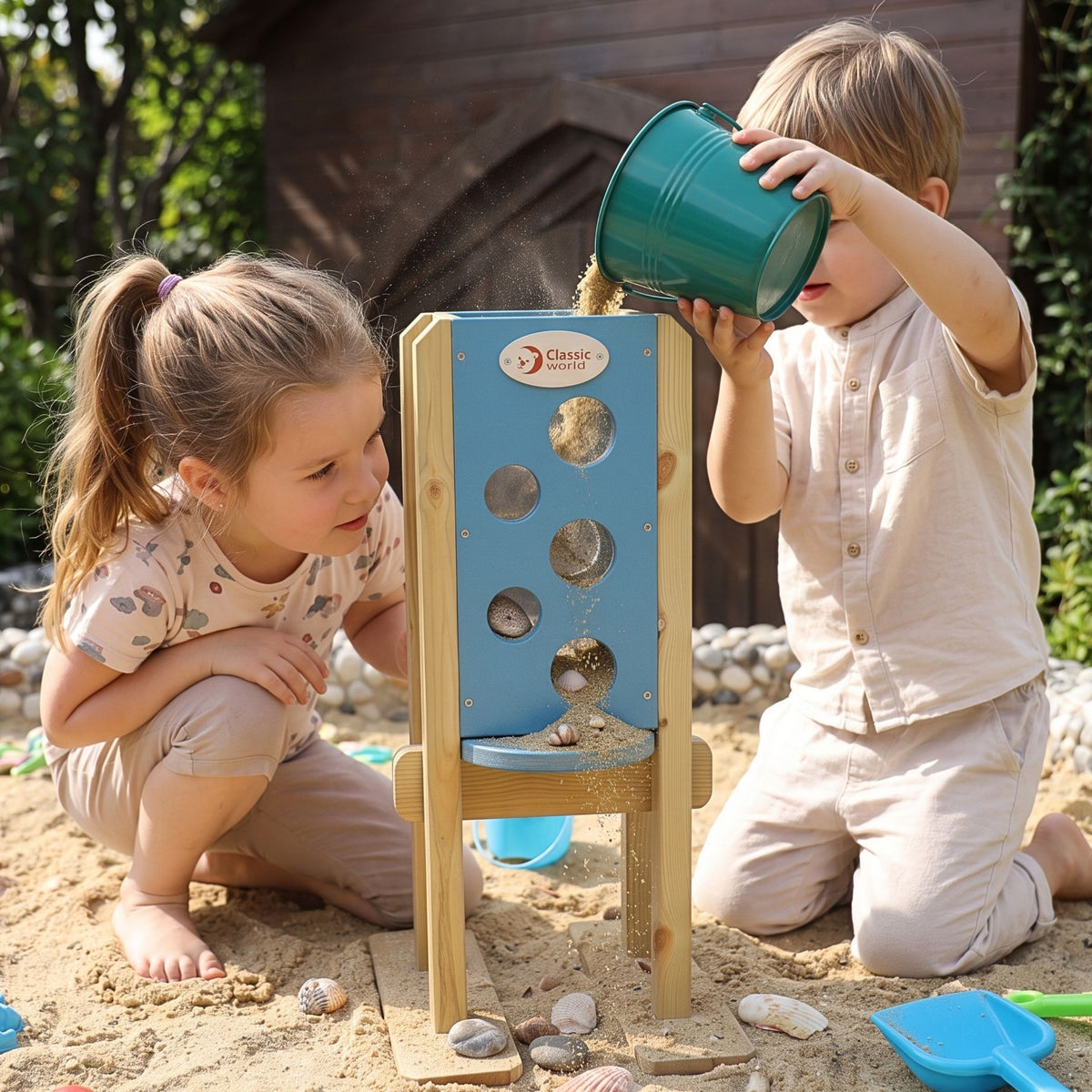 Classic World wooden sand mould – sliding bottom lock