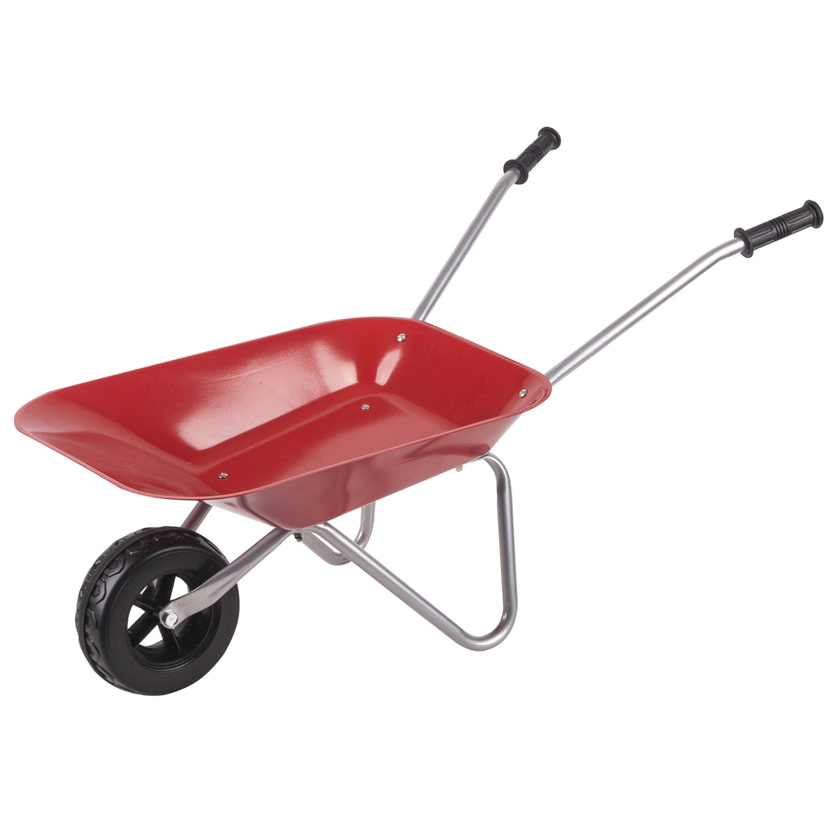 Classic World EDU Red Metal Wheelbarrow for Kids