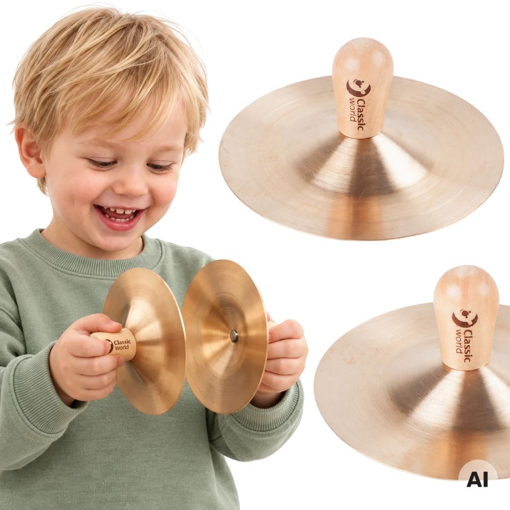Classic World EDU Small Kids' Cymbals 9 cm, 2 pcs