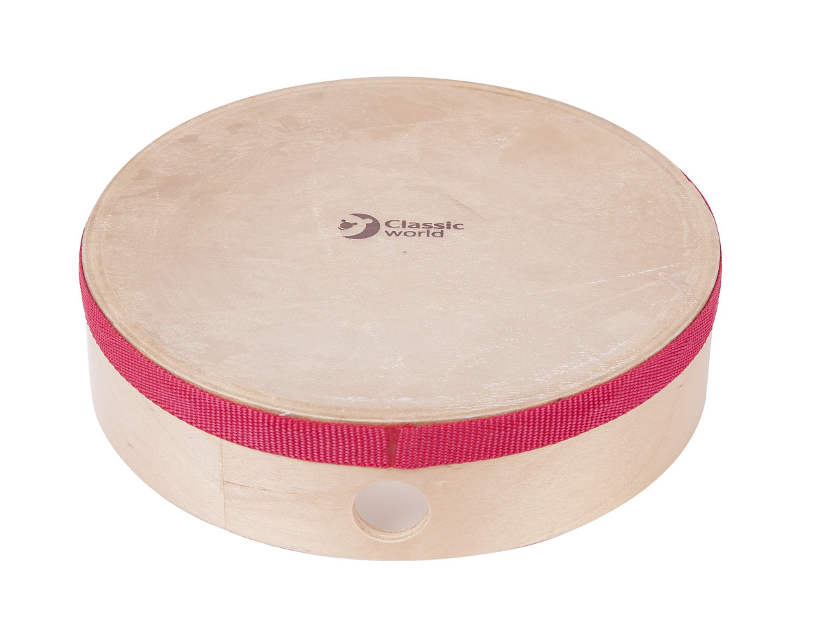 Classic World EDU Wooden Drum for Kids, 20 cm