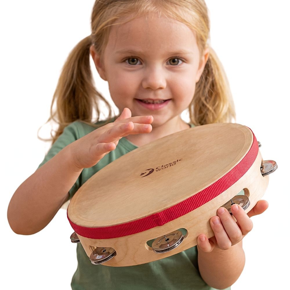 Classic World EDU Wooden Tambourine 25 cm