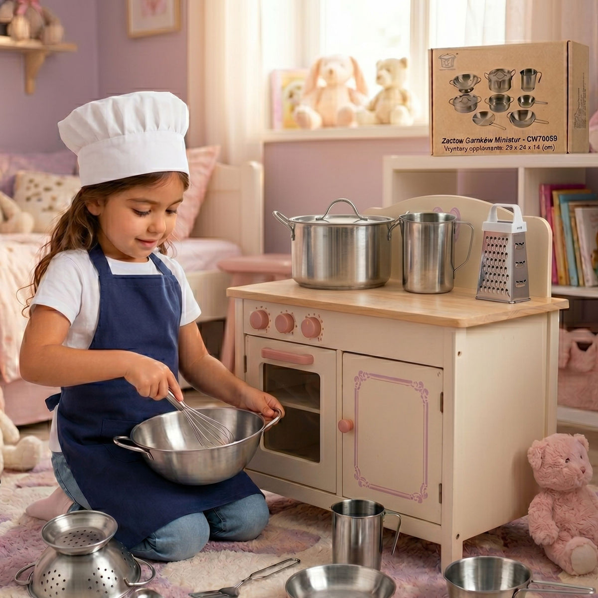 Classic World EDU steel kitchen set – stainless steel utensils