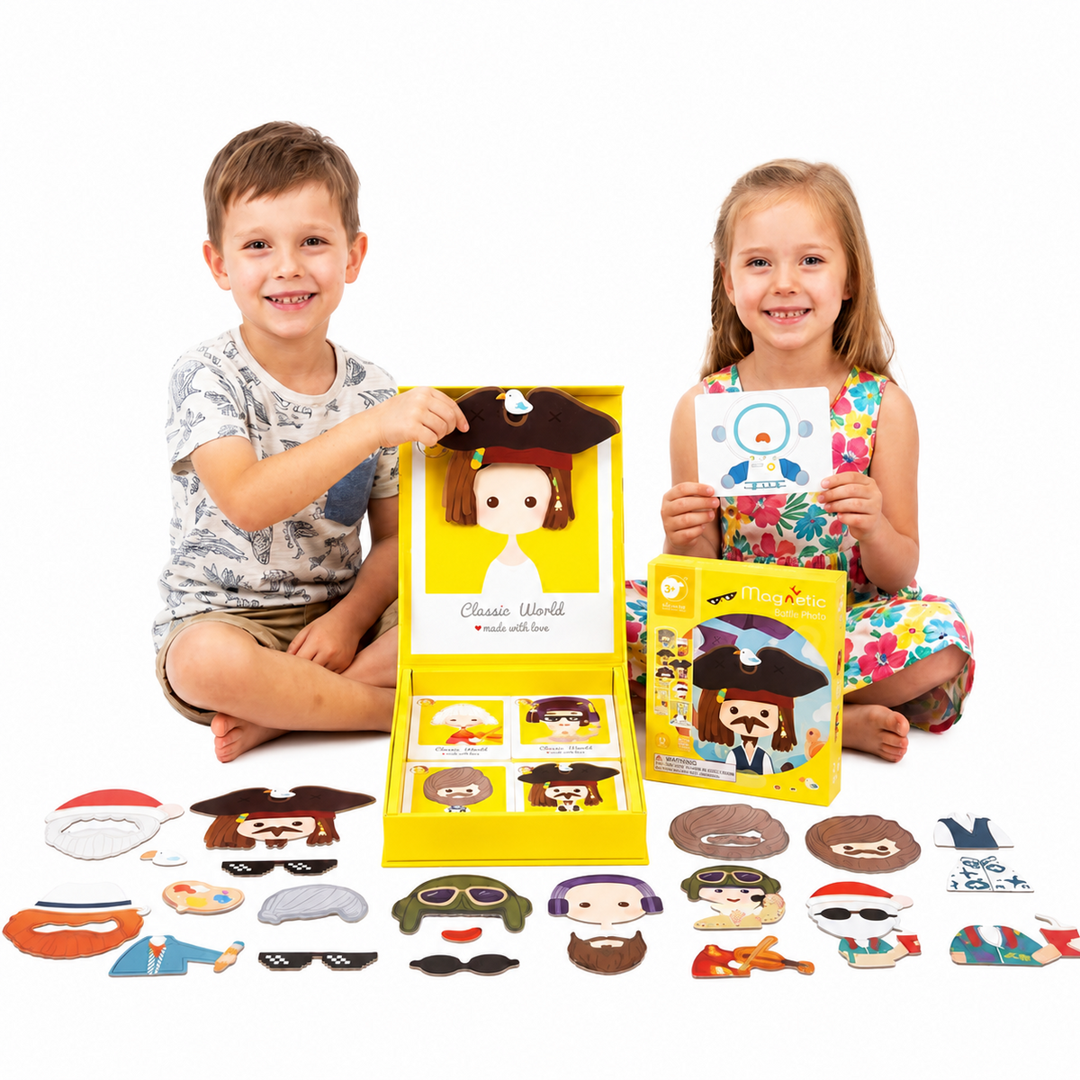Classic World Magnetic Dress-Up Puzzle Boys, 32 pcs