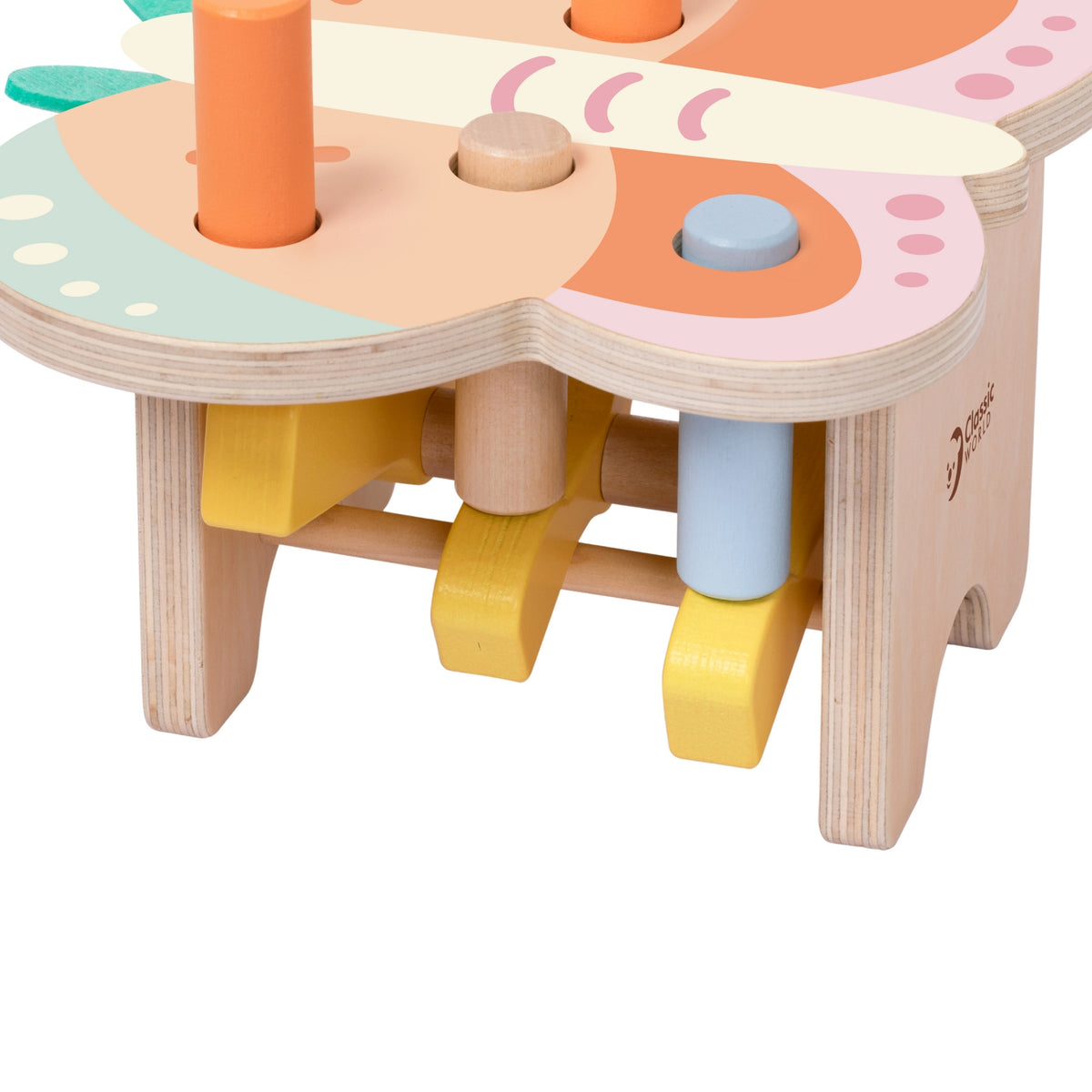 Classic World butterfly pound-a-peg – child hammering