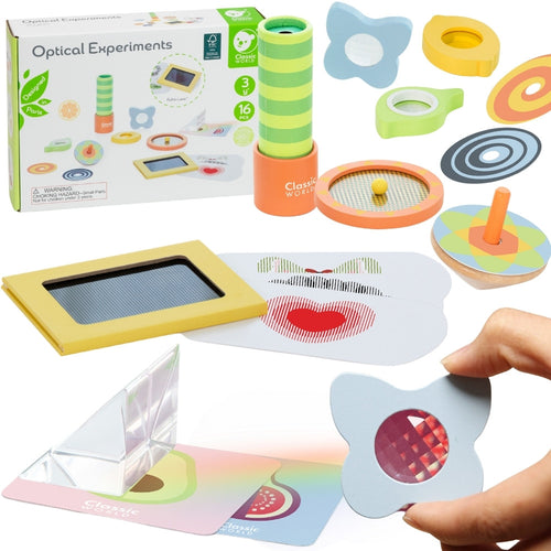 Classic World Wooden Optical Experiments Set, 16 pcs