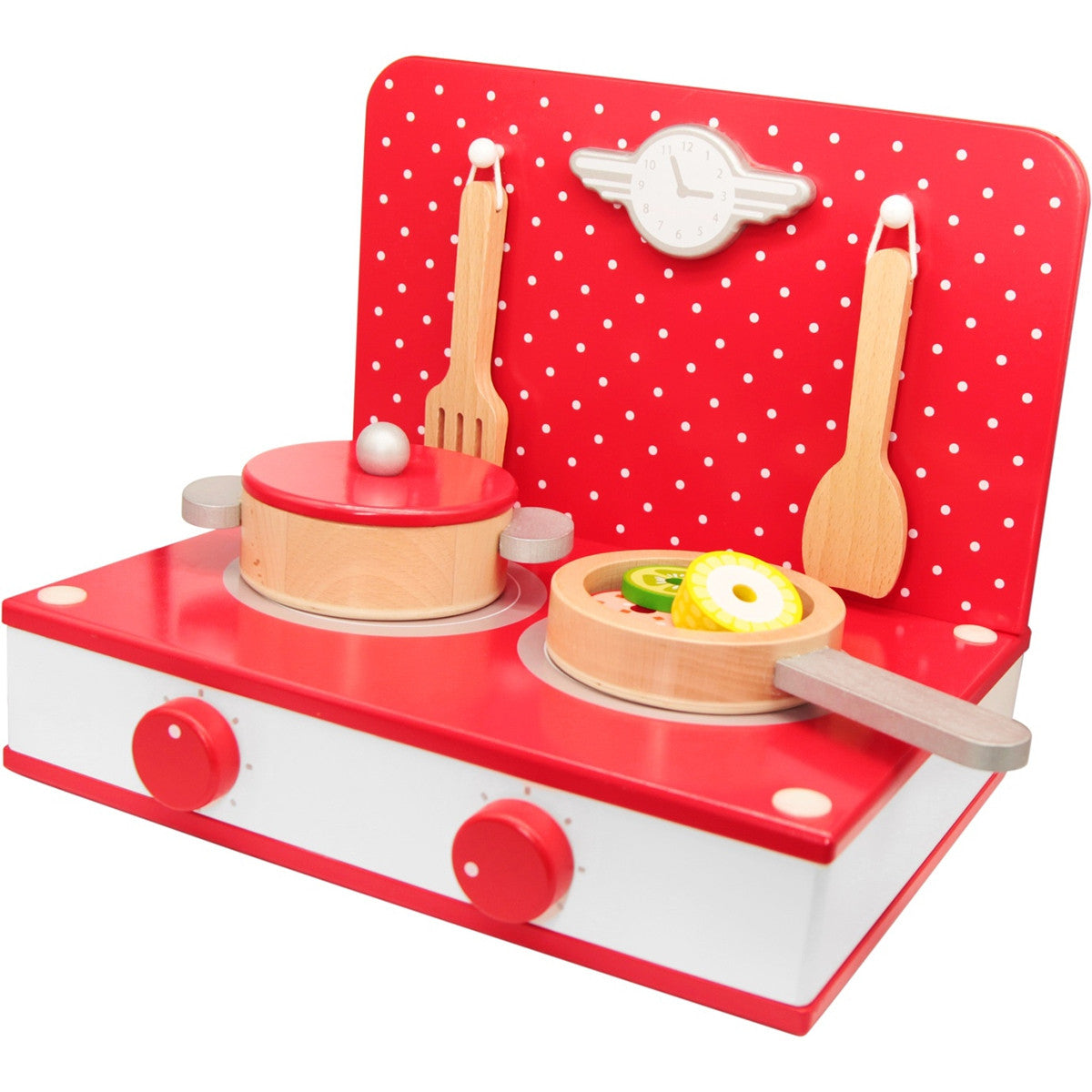Classic World grils un plīts 2-in-1 – sarkana galda plīts ar pannām