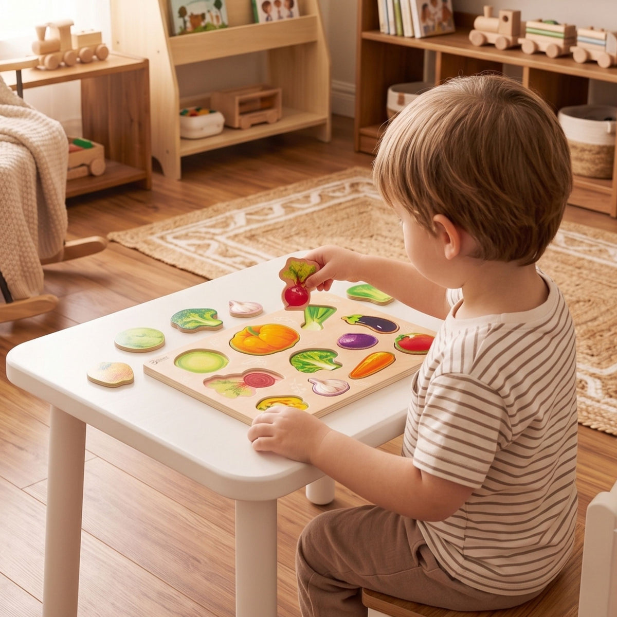 Classic World vegetable puzzle – carrot, corn and radish pieces