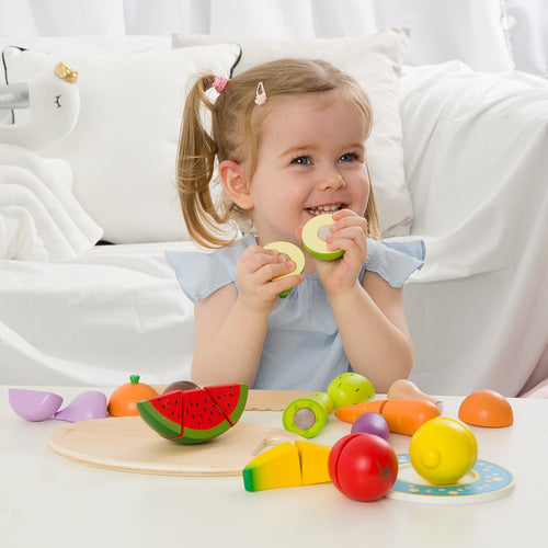 Classic World Velcro fruit board – fruit pieces sorted in recesses