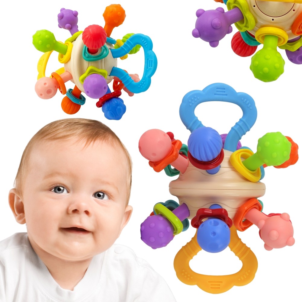 Woopie Baby soft ball rattle and teether 2-in-1 for babies