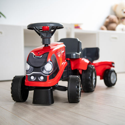 FALK Baby Case IH tractor – red tractor with detachable trailer