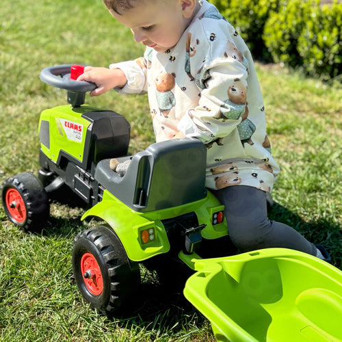 Detailed green Claas toddler tractor for little farmers