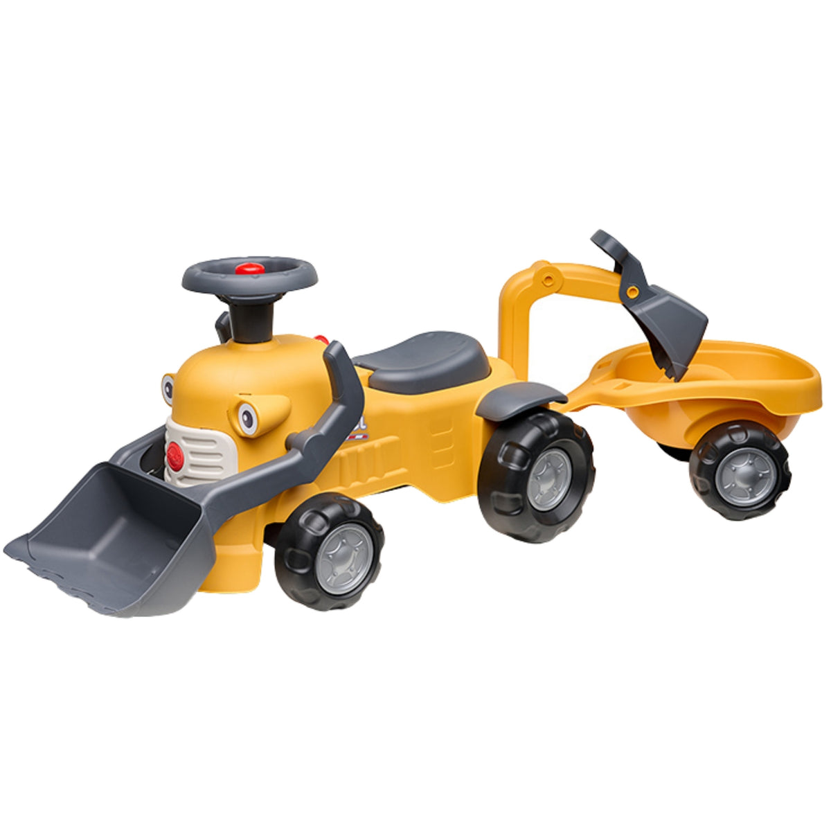 FALK Marcel ride-on excavator – rear digger arm and trailer