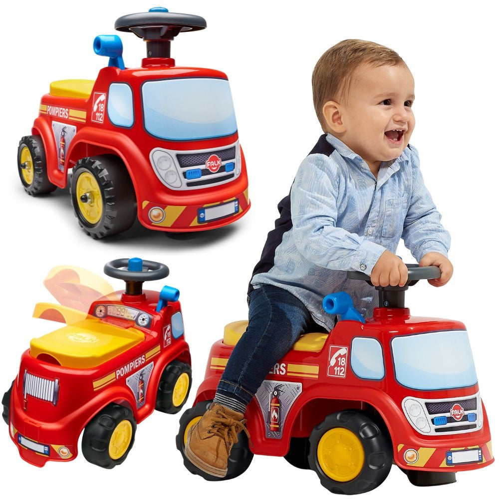 FALK Fire Truck Ride-On with Horn for kids