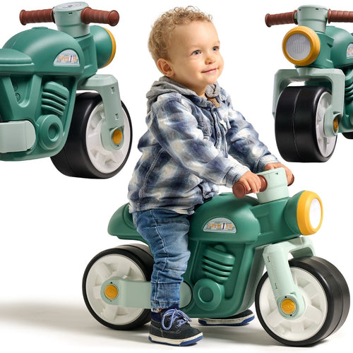 FALK vintage green ride-on motorbike for toddlers