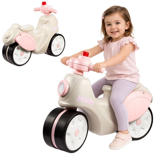 FALK Strada pink and cream retro ride-on scooter