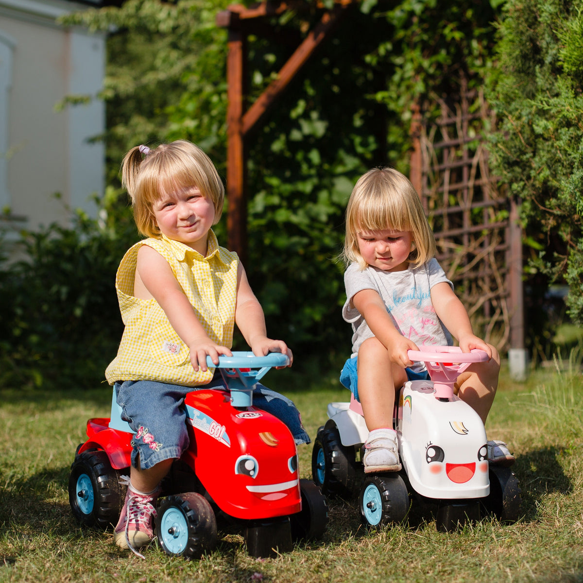 FALK Tractor Go! sarkans braucamais traktors ar piekabi