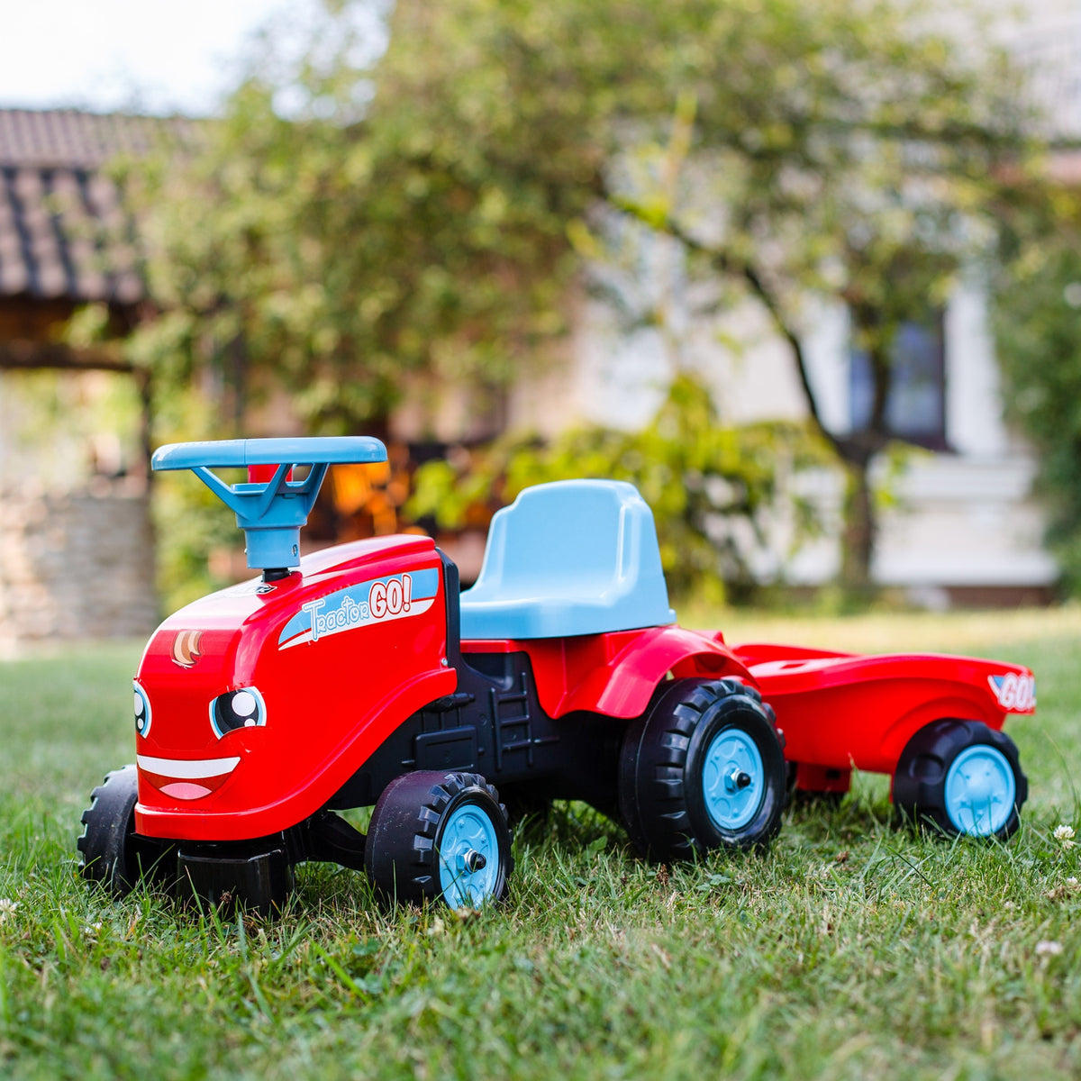 FALK Tractor Go! sarkanais – sejas uzlīmes personalizēšanai