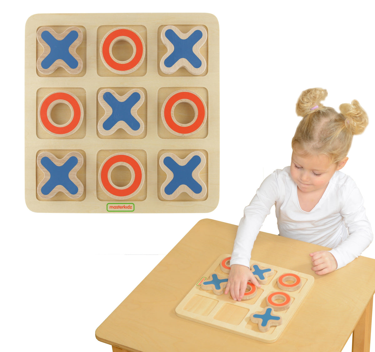 Masterkidz Wooden Tic-Tac-Toe Game for Kids