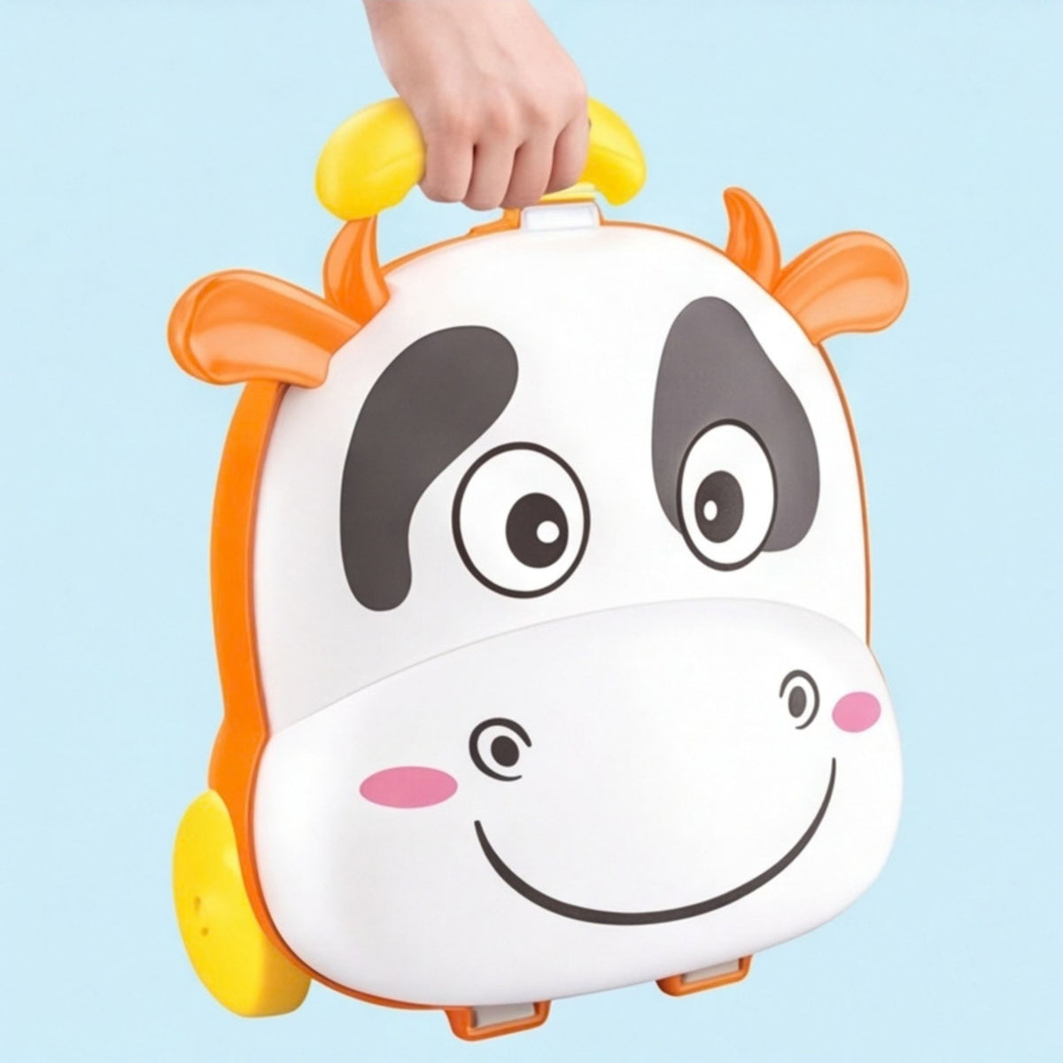Woopie cow sand and water suitcase – closed suitcase on wheels