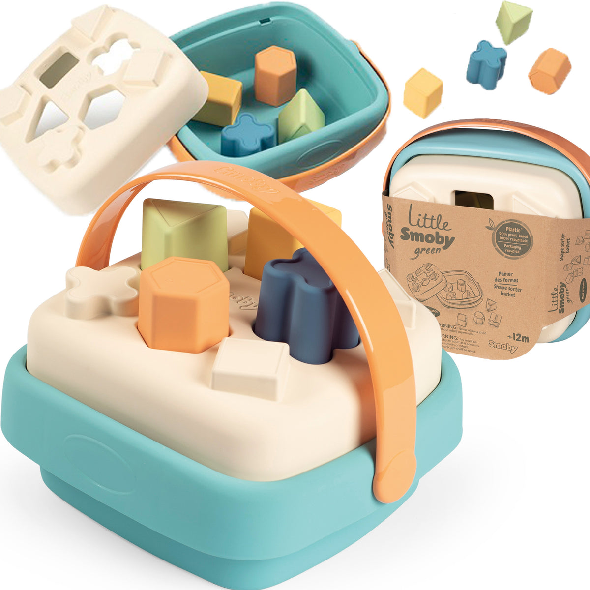 Smoby Little Green shape sorter – four shape blocks