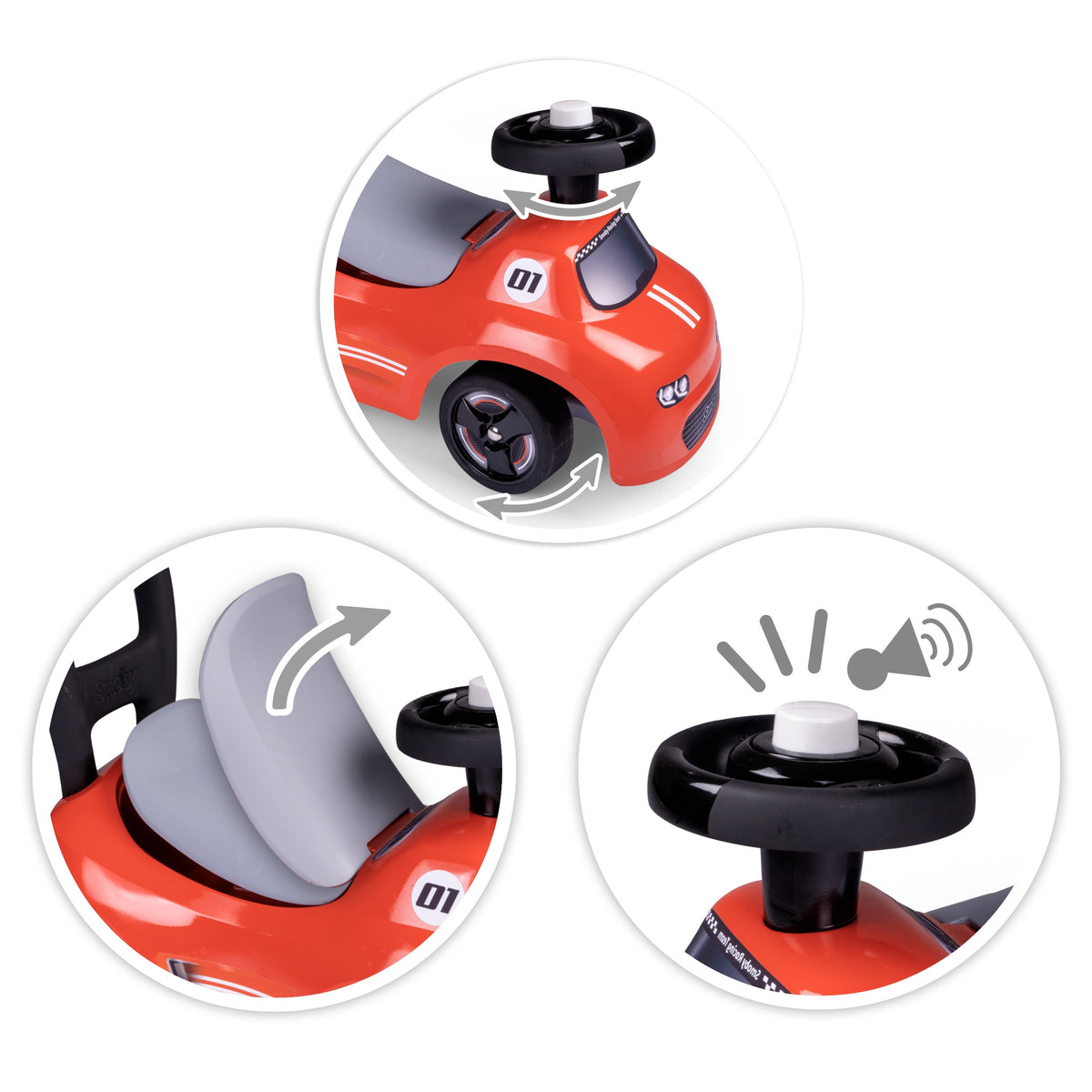Smoby red ride-on car – child riding for kids