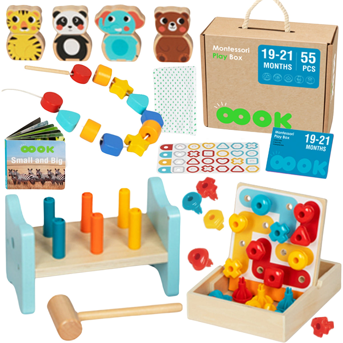 Tooky Toy Montessori kaste 7 vienā 19–21 mēnešiem
