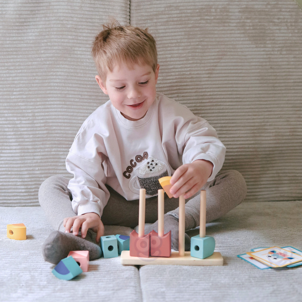 Tooky Toy koka krabis – krabja pamatne ar stabiņiem