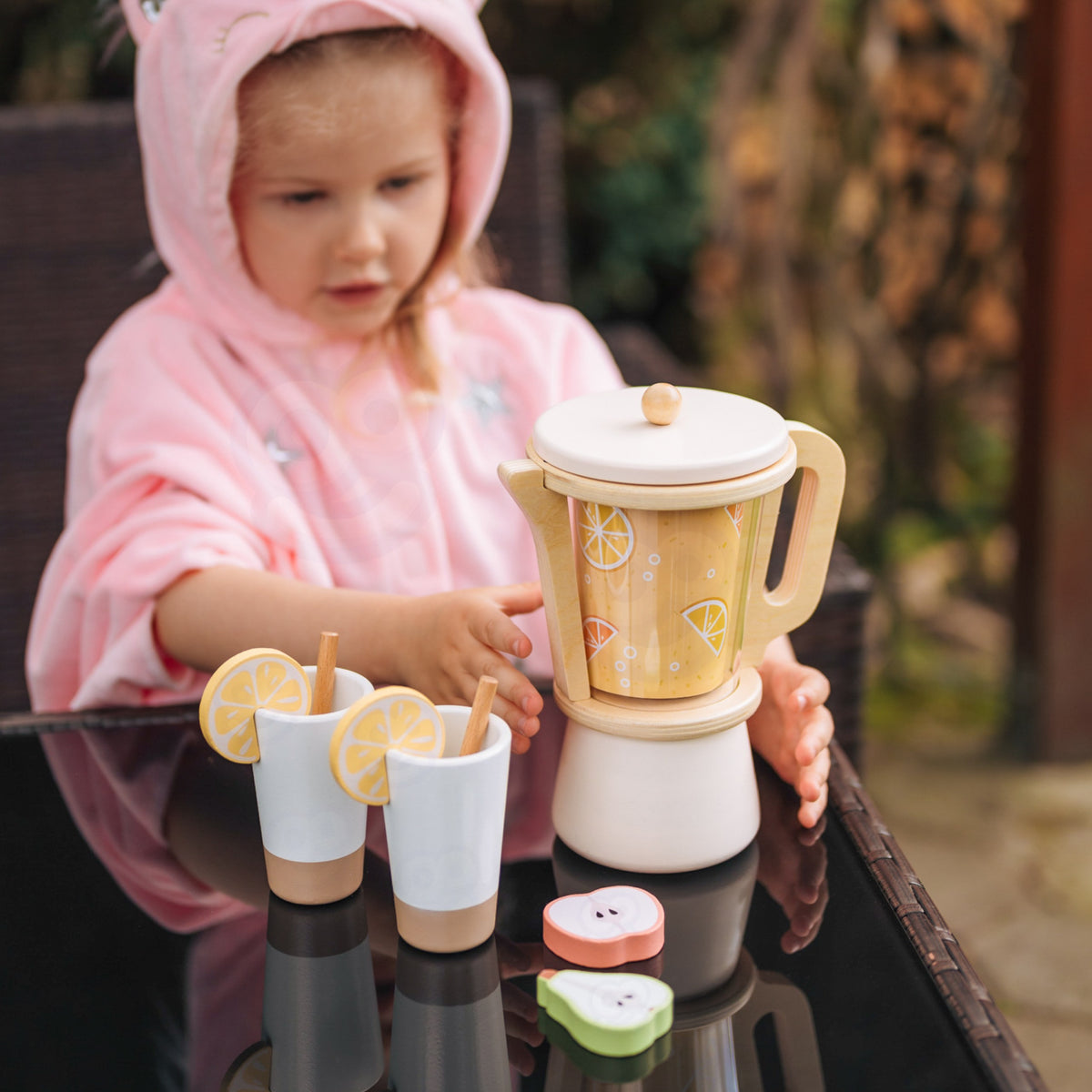 Tooky Toy wooden blender – blender with removable lid