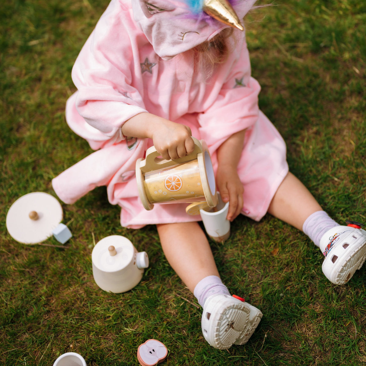Tooky Toy wooden blender – two cups with straws