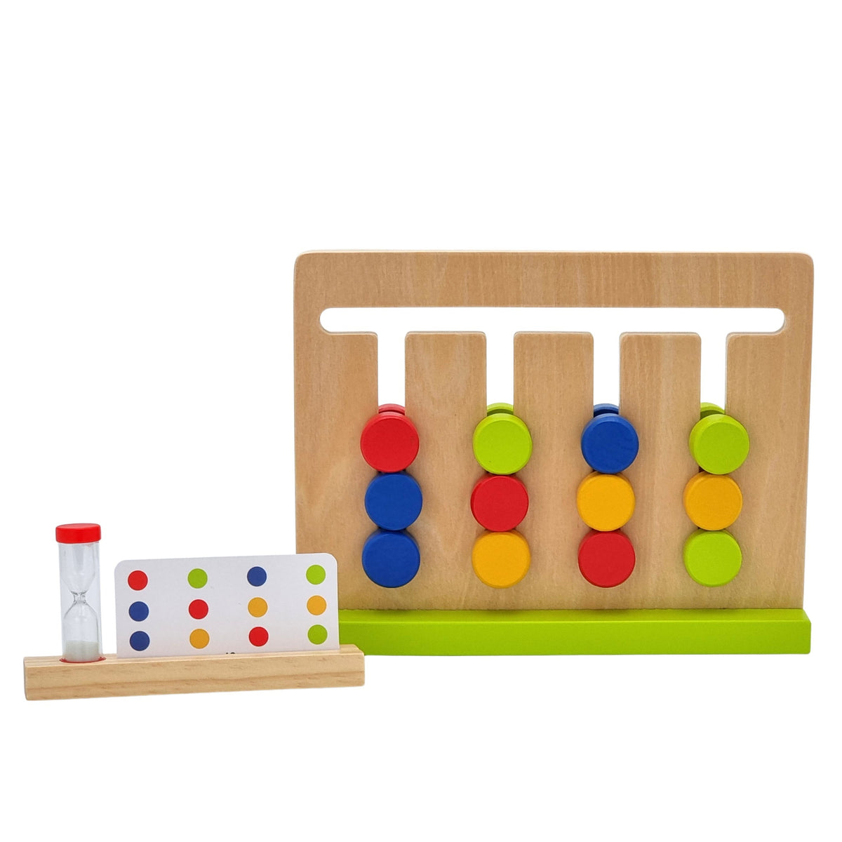 Tooky Toy colour race game – child copying a pattern