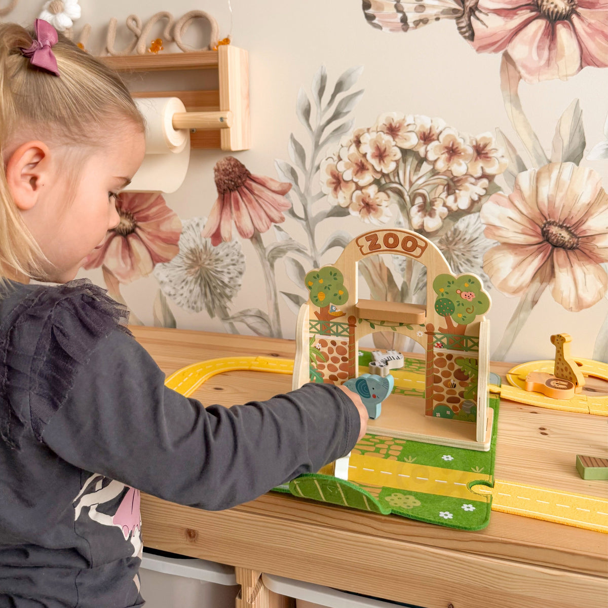 Tooky Toy Mini zoodārzs – filca ceļa gabali