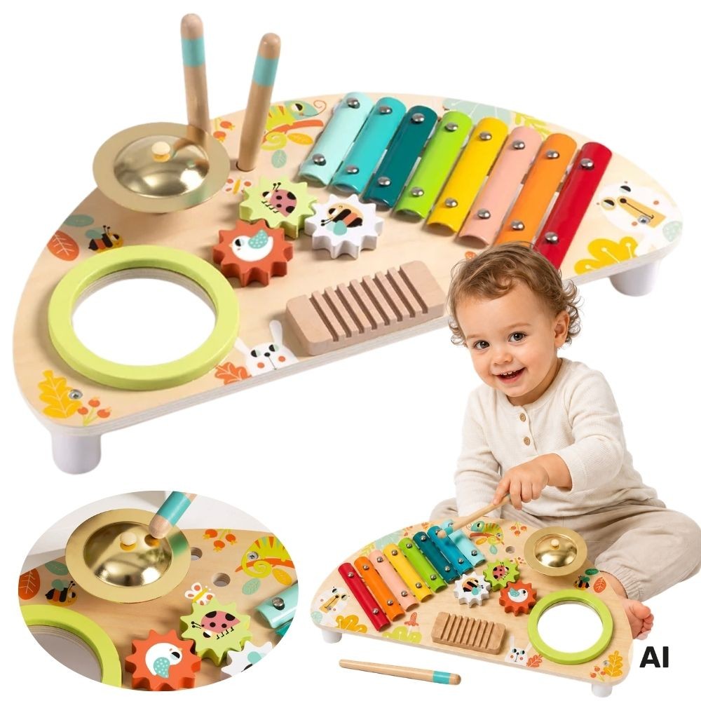 Tooky Toy koka daudzfunkcionāls mūzikas centrs