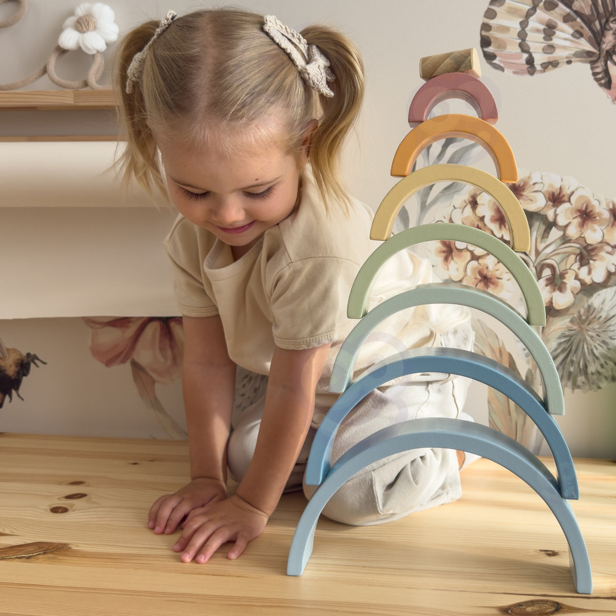 Tooky Toy pasteļtoņu varavīksne – klasiskā varavīksne