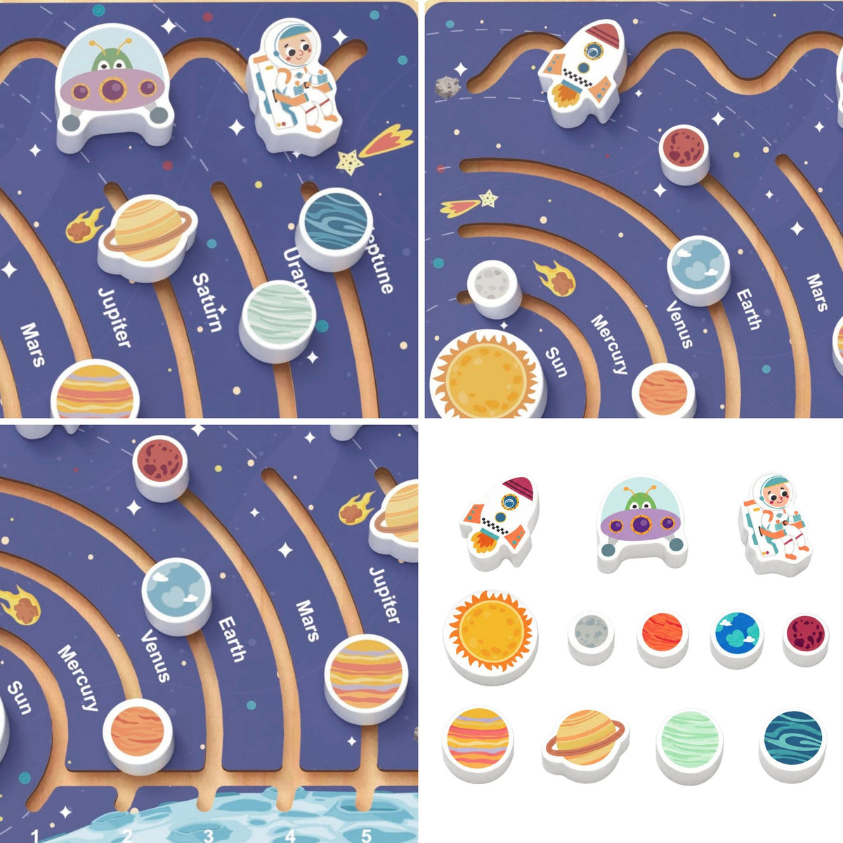 Space themed maze toy for kids from 18 months