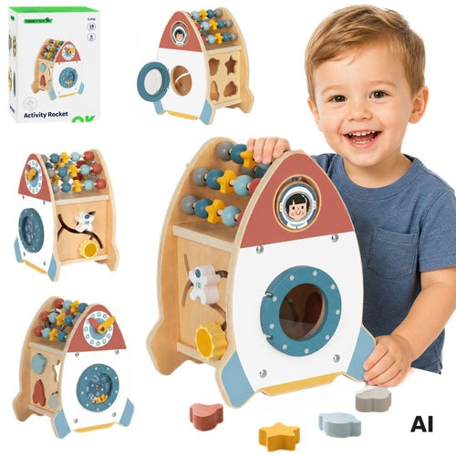 Tooky Toy koka kosmosa raķete ar 6 aktivitātēm