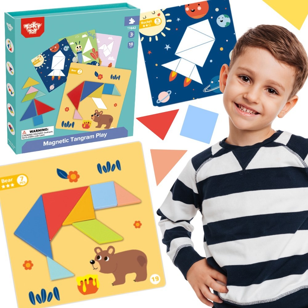 Tooky Toy magnētiskais tangrams Dzīvnieki