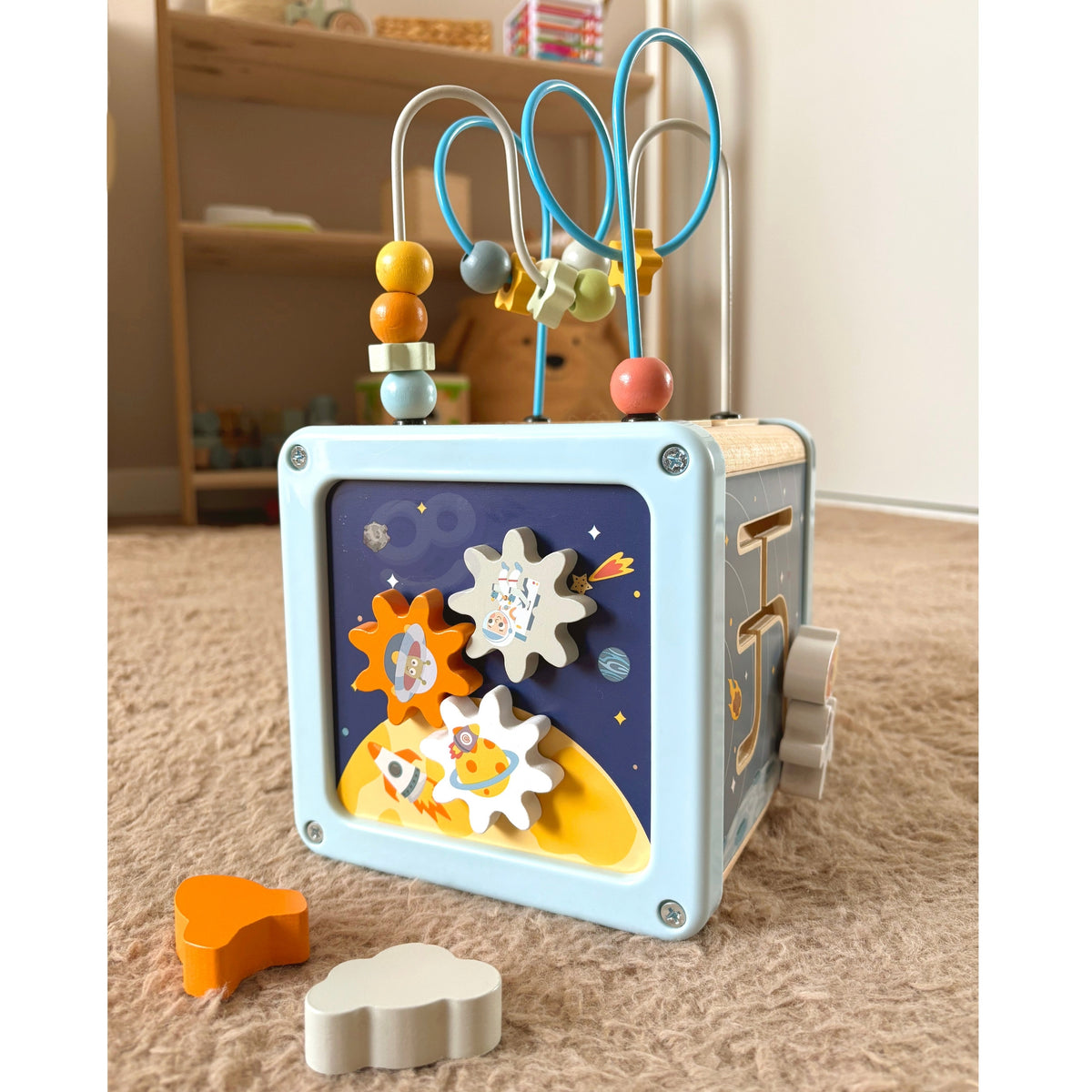 Tooky Toy kosmosa kubs – zobrati un bīdņi