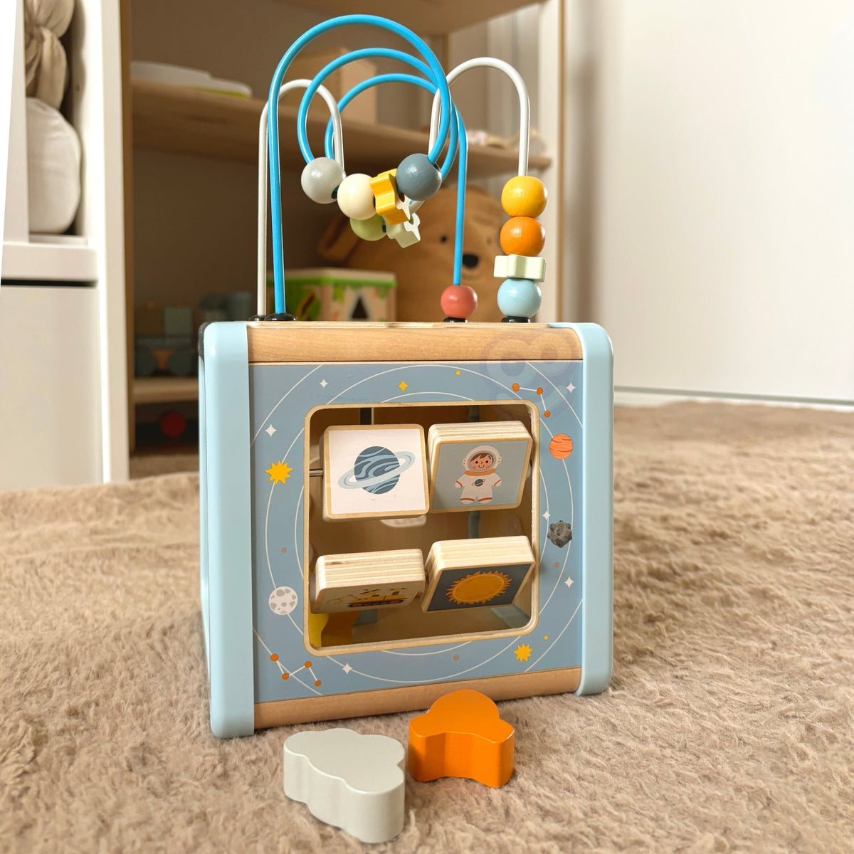 Tooky Toy kosmosa kubs – griežami attēlu klucīši