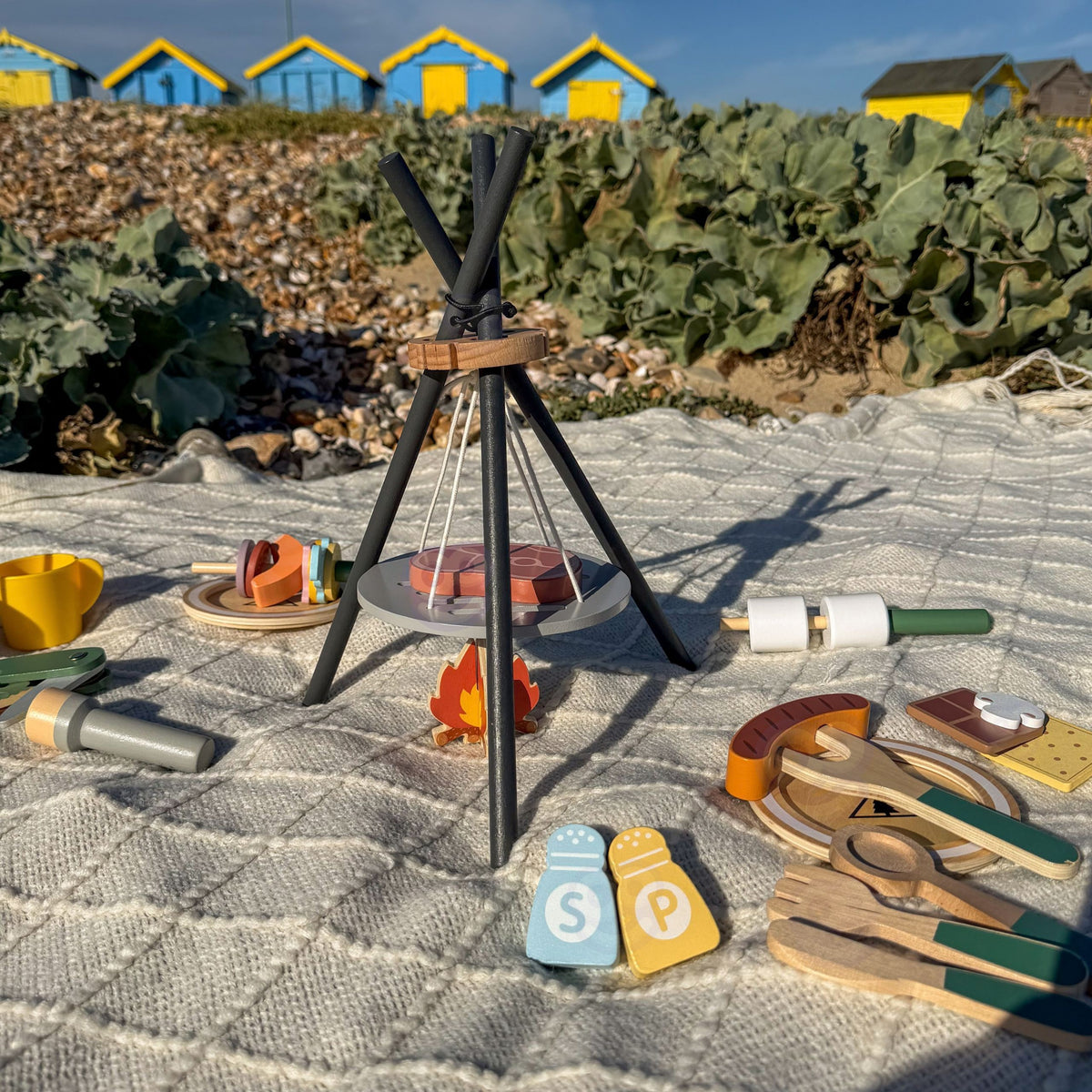 Tooky Toy ugunskura komplekts – soma komplekta nešanai