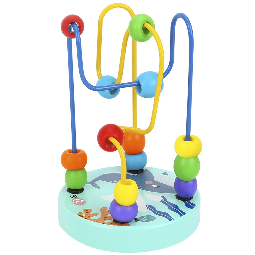 Wooden bead maze – tracks of different difficulty for small hands