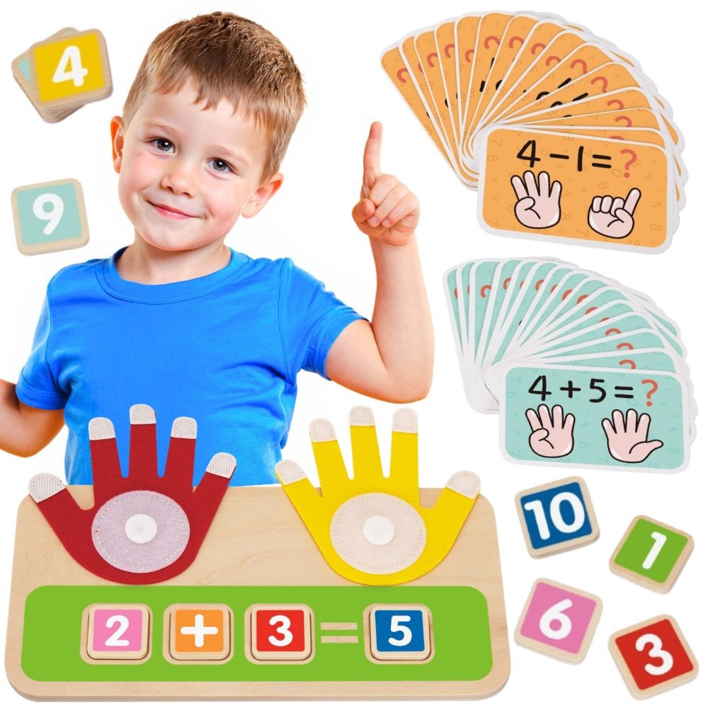 Tooky Toy koka komplekts skaitīšanai uz pirkstiem