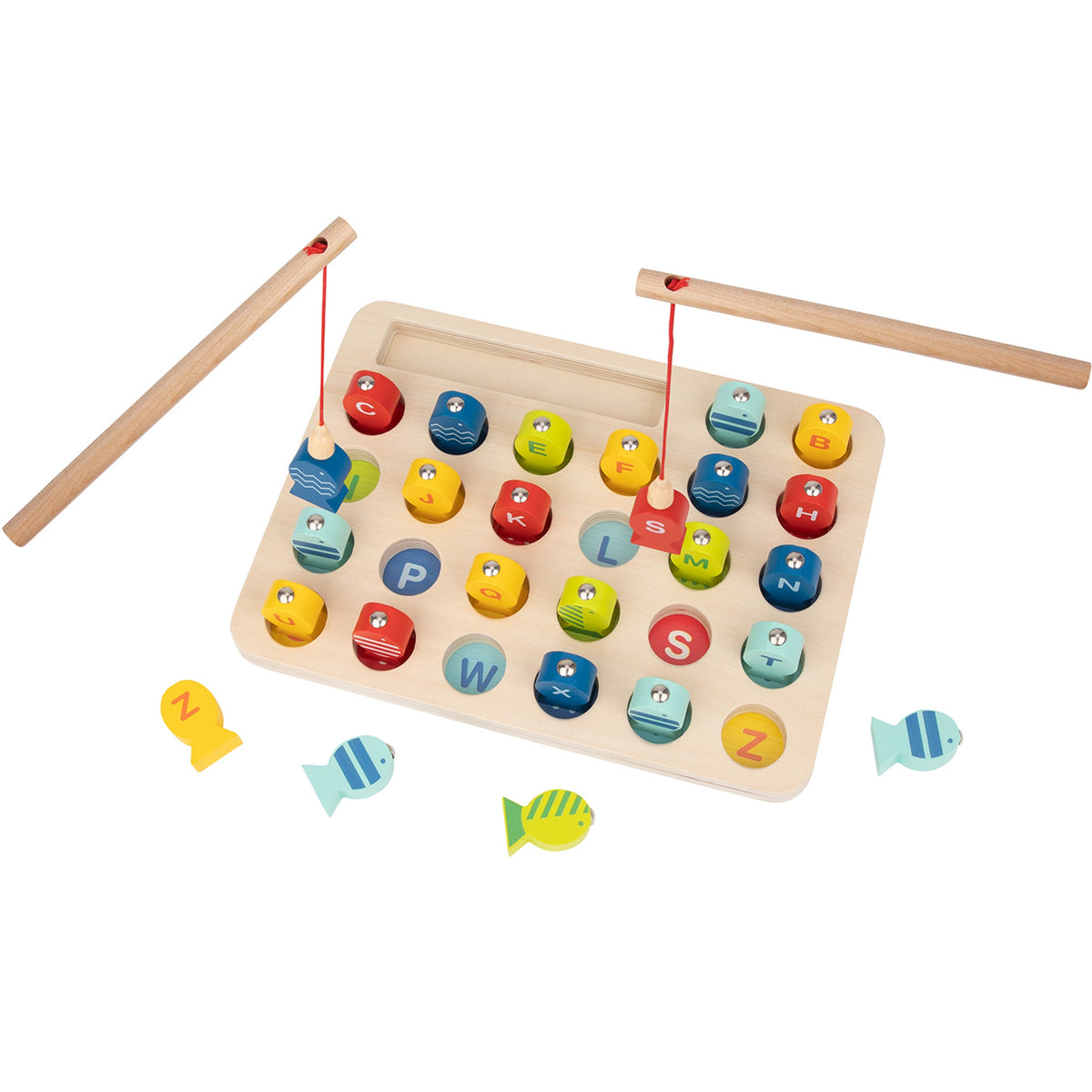 Letter fishing game for learning the alphabet through play