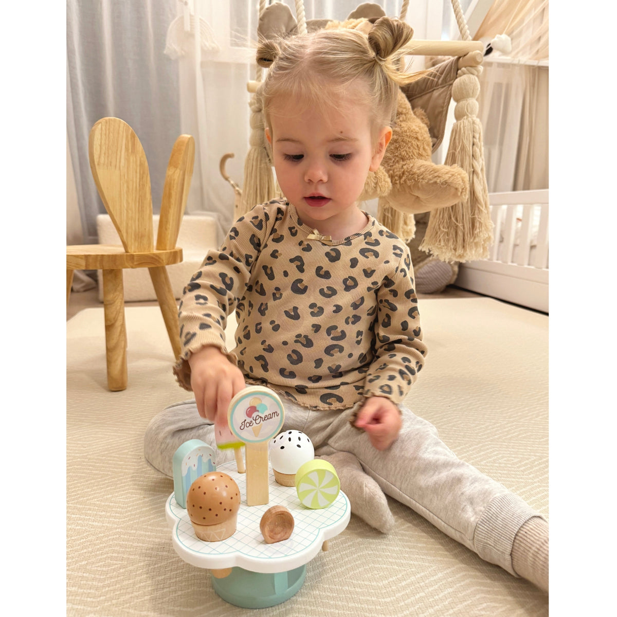 Tooky Toy magnētiskais saldējums – saldējumi uz kociņa un konfekte