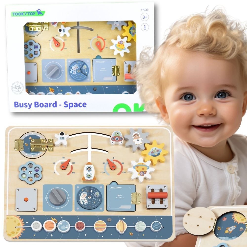 Tooky Toy koka kosmosa kuģa aktivitāšu dēlis