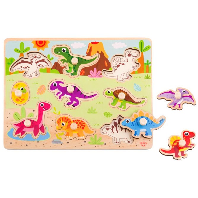 Tooky Toy dinozauru puzle – mazulis ieliek dinozauru